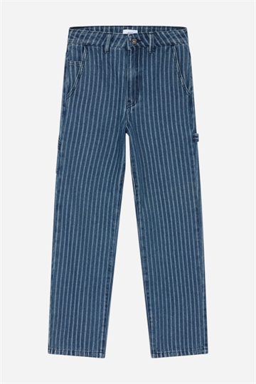 GRUNT Worker Stripe Jeans - Blå
